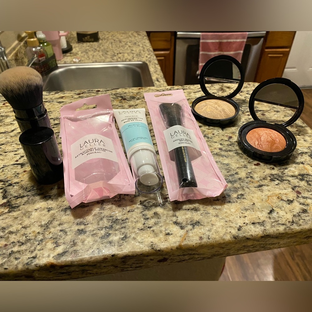 Laura Geller foundation, primer, & brushes